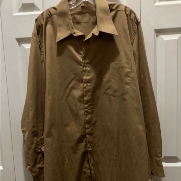 "Dino Lorenzo" Men's Light Brown, Longe Sleeve Shirt - Picture 1 of 4